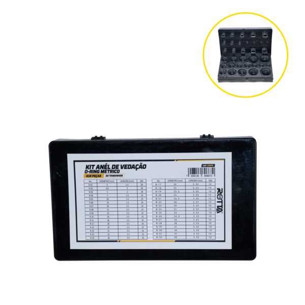 Kit Anel Vedação Estojo O-Ring 419 Peças 32 Tamanhos.