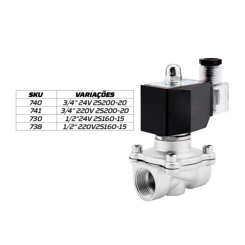 Válvula Solenoide Inox - Unitário - Imagem 2