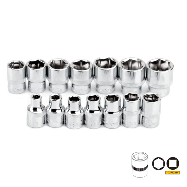 Soquete Sextavado Encaixe 1/2" - Unitário