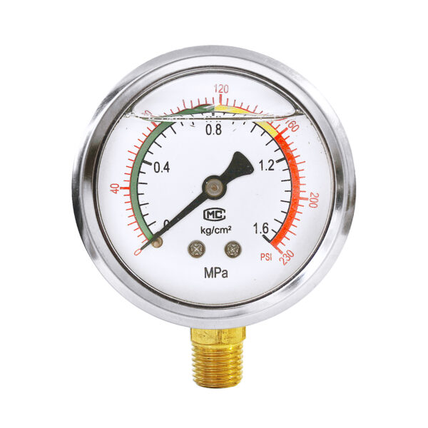 Manômetro Vertical 1/4" Para Assentador De Talão