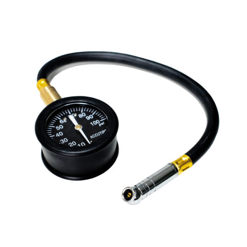 Calibrador De Pneus Manual Com Manometro Kart - Imagem 2
