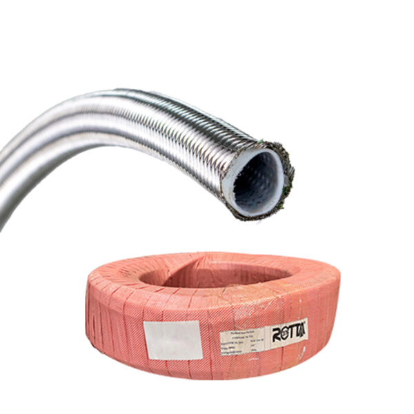 Mangueira 5/8" R14 Teflon Para Alta Temperatura 100-400 Psi