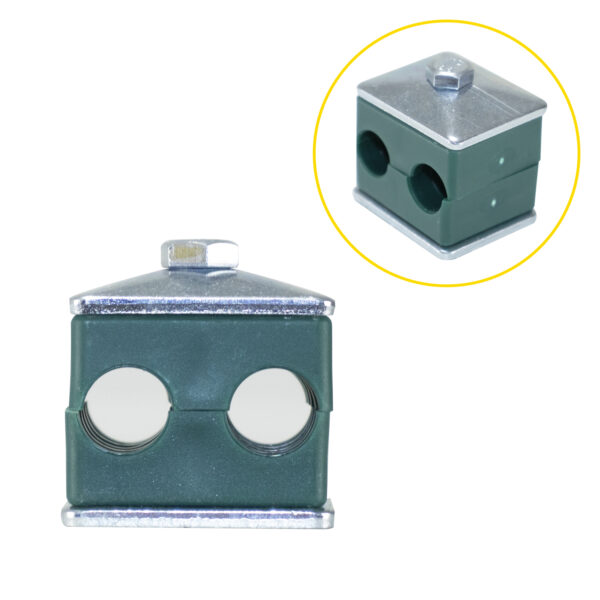 Abraçadeira Para Tubo Furo Duplo Para Tubo 12