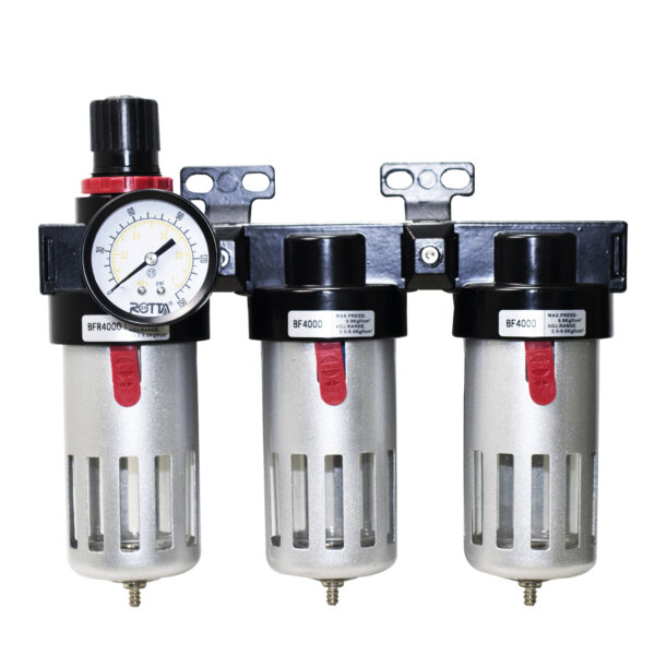 Lubrifil Filtro De Ar Triplo Regulador De Pressao Ar 1/2" - Jd-Bfr2bf4000