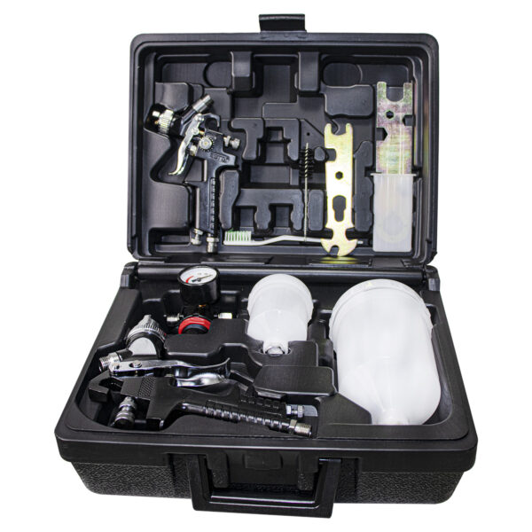 Kit Pistola De Pintura Com Maleta 7 Peças - H827p E H2000