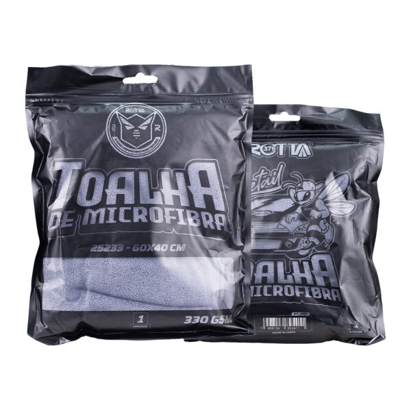 Toalha De Microfibra Cinza 60x40 Cm 80g