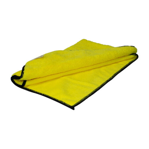 Toalha De Microfibra Amarela Com Bordas Pretas 60x40 Cm 78g - Imagem 5