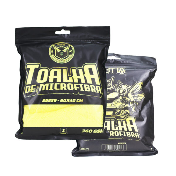 Toalha De Microfibra Amarela 60x40 Cm 88g