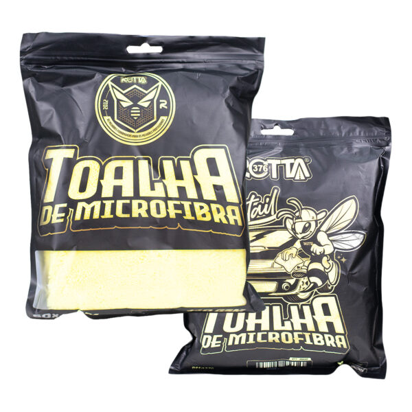 Toalha De Microfibra Em Urdira Amarela 60x40 Cm 88g