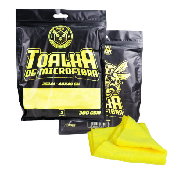 Toalha De Microfibra Amarela 40x40 Cm 50g