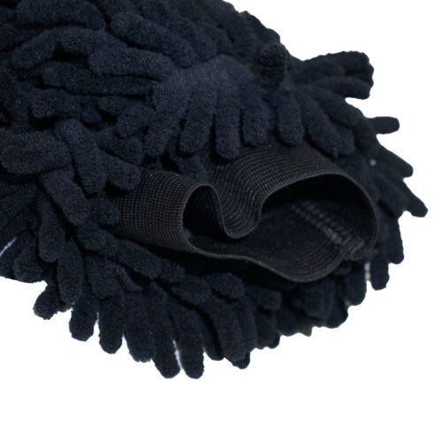 Luvas De Chinille Para Limpeza De Carros Preta 28x21 123g - Imagem 2
