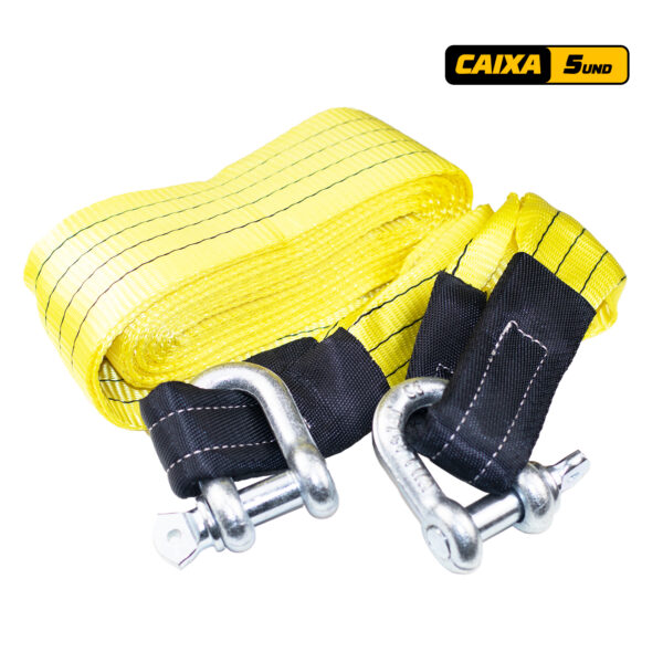 Cinta De Reboque - 20ton - 6m - Com Duas Manilhas 3/4"