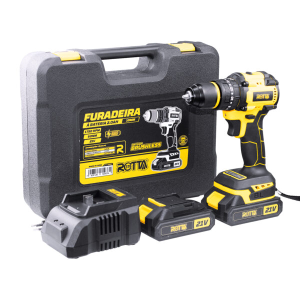 Furadeira 10MM  A Bateria 2.0ah - 60 Nm 1750 Rpm