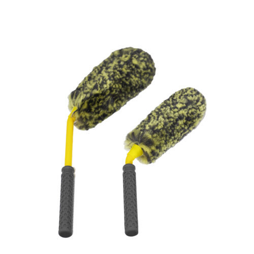 Kit De Escova Curva De Microfibra Para Furo De Roda - Imagem 2
