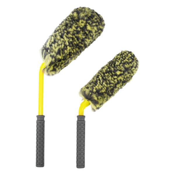 Kit De Escova Curva De Microfibra Para Furo De Roda