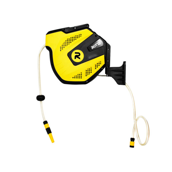 Carretel De Mangueira De Agua 15m 1/2" Amarelo E Preto