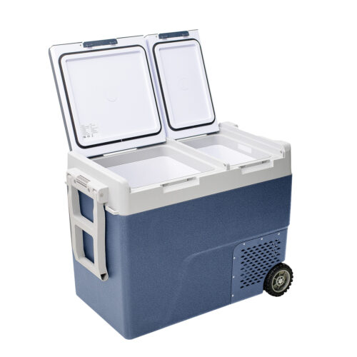 Geladeira portatil duas portas b60 para caminhao 60 litros bivolt 12v/24v com rodas - Imagem 3