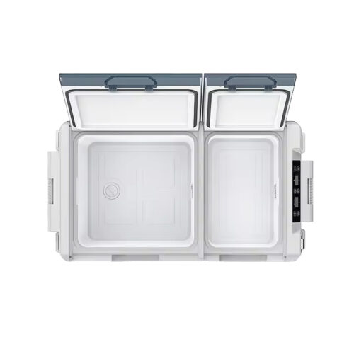 Geladeira portatil duas portas b60 para caminhao 60 litros bivolt 12v/24v com rodas - Imagem 4