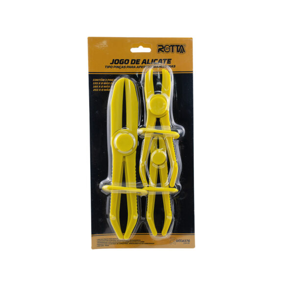 Jogo De Alicate Para Estrangular Mangueiras 3 Pcs