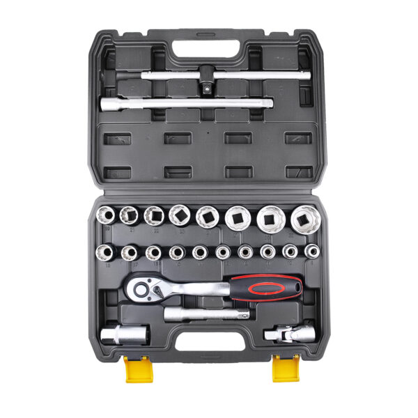 Jogo De Ferramentas 1/2" 24 Pçs - Soquetes Estriados