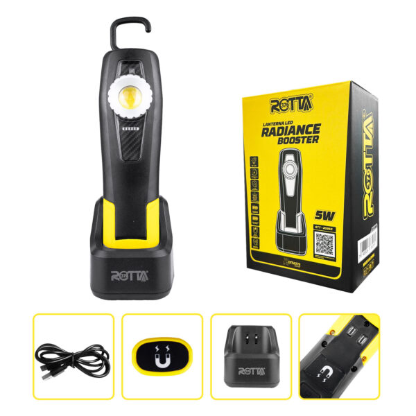 Lanterna De Led Cob 5w Com Base