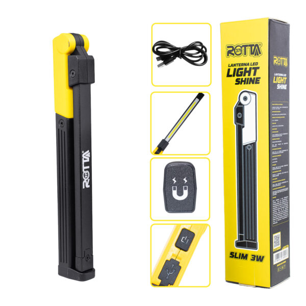 Lanterna Led 3W Slim Dobravel