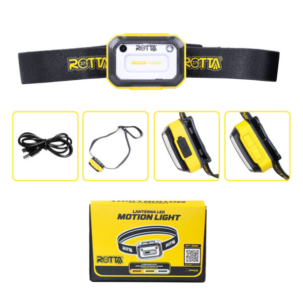 Lanterna de Led Recarregável com Sensor de Movimento