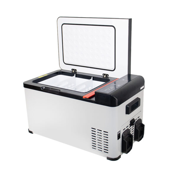 Geladeira Portatil Para Caminhão 22 Litros Com Suporte a Bateria