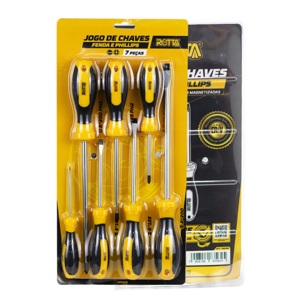 Jogo De Chaves De Fenda E Phillips 7 Pcs