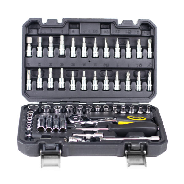 Jogo de ferramentas 1/4" 57 PCS - soquetes sextavados