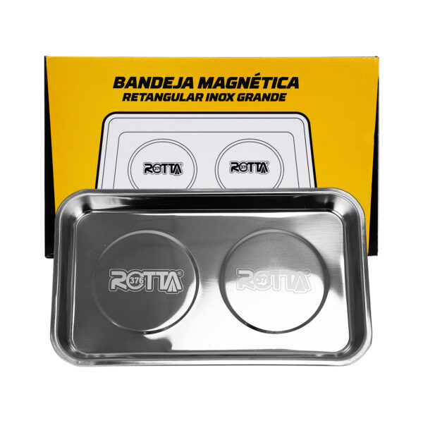 Bandeja Magnética Retangular Inox 140x240MM