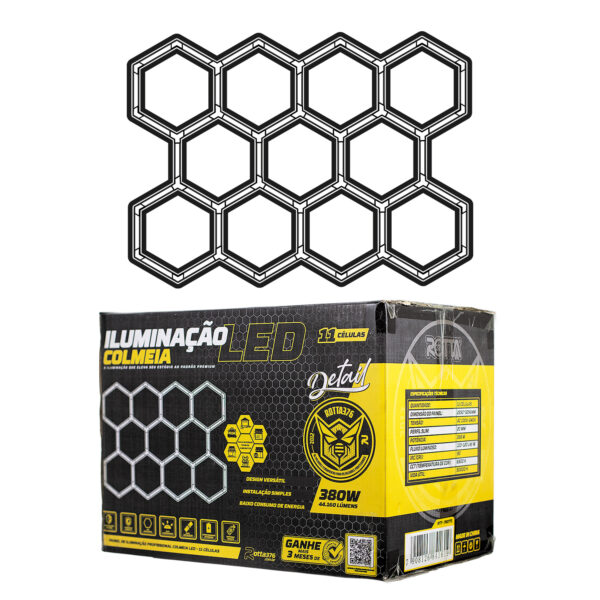 Luminaria Colmeia Hexagonal Em Led C/ 11 Celulas - 2347 x 3205MM - 20.160 LÚMENS