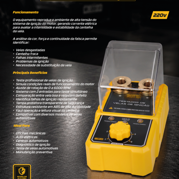 Testador De Centelha Para Velas De Ignição - 220v