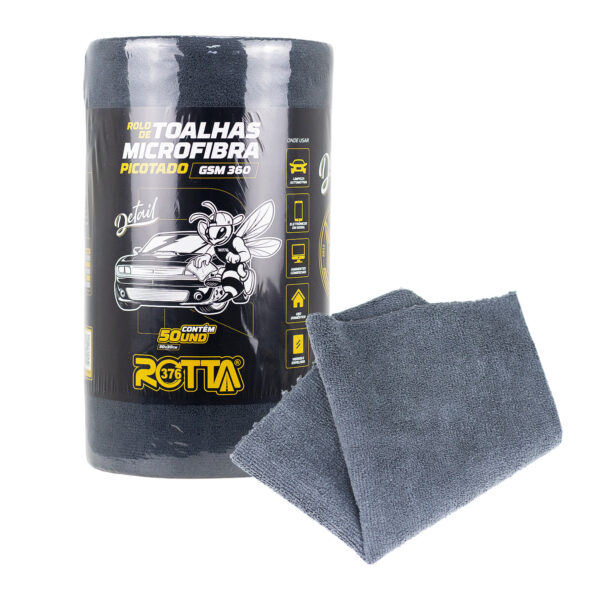Rolo De Toalhas Microfibra Picotada GSM 360 - 30X30 (50 UNDS)