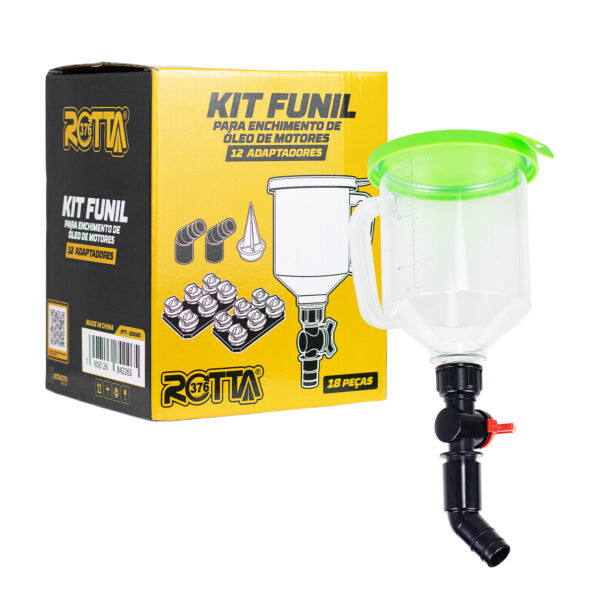 Kit Funil Para Enchimento De Oleo De Motores 18 Peças (12 ADAPTADORES)