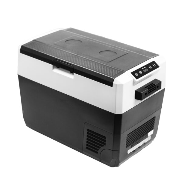 Geladeira Portatil Automotiva Preta 35 Litros Modelo F Sem Bluetooth Quadrivolt